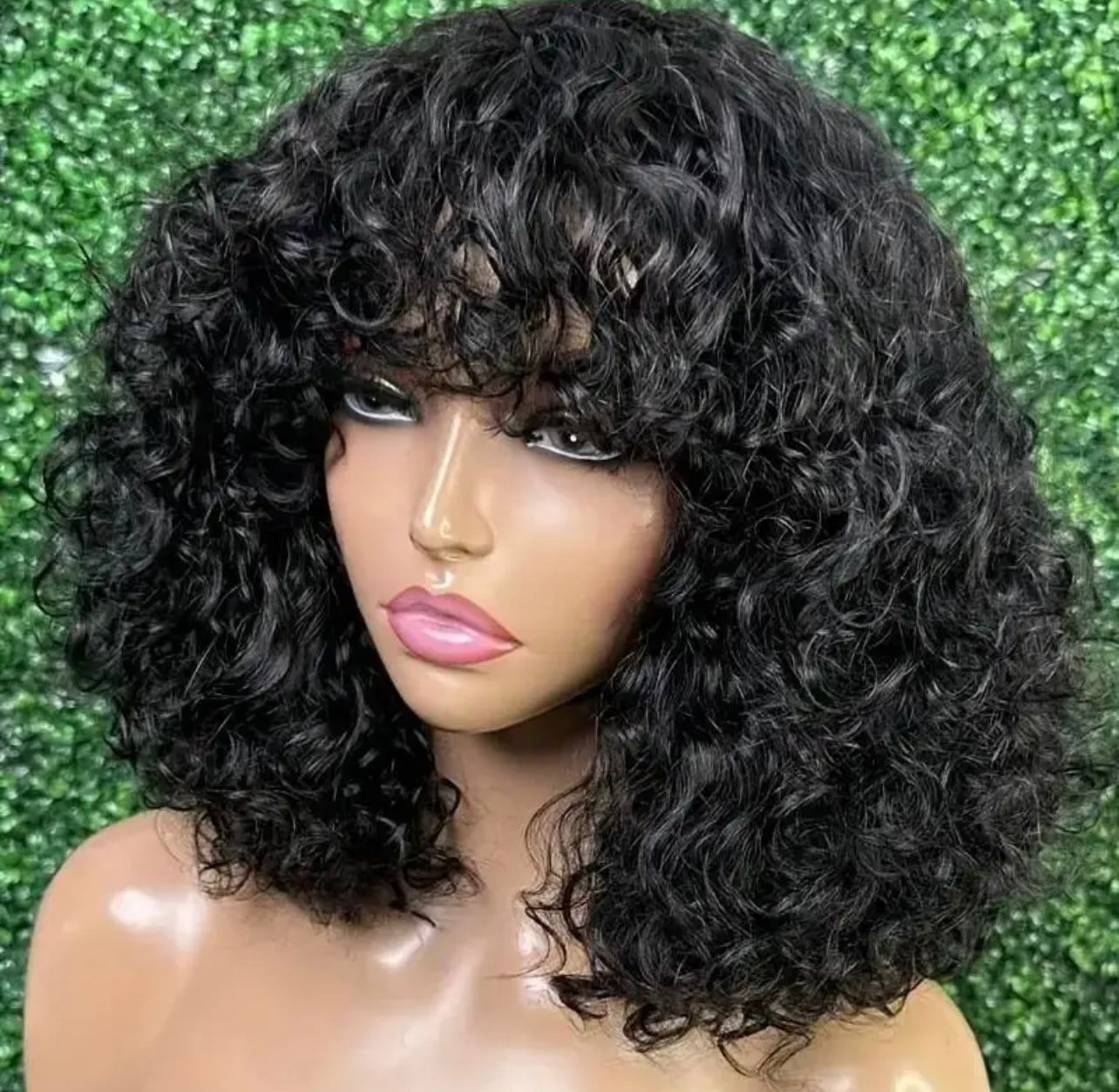 double drawn bang wig