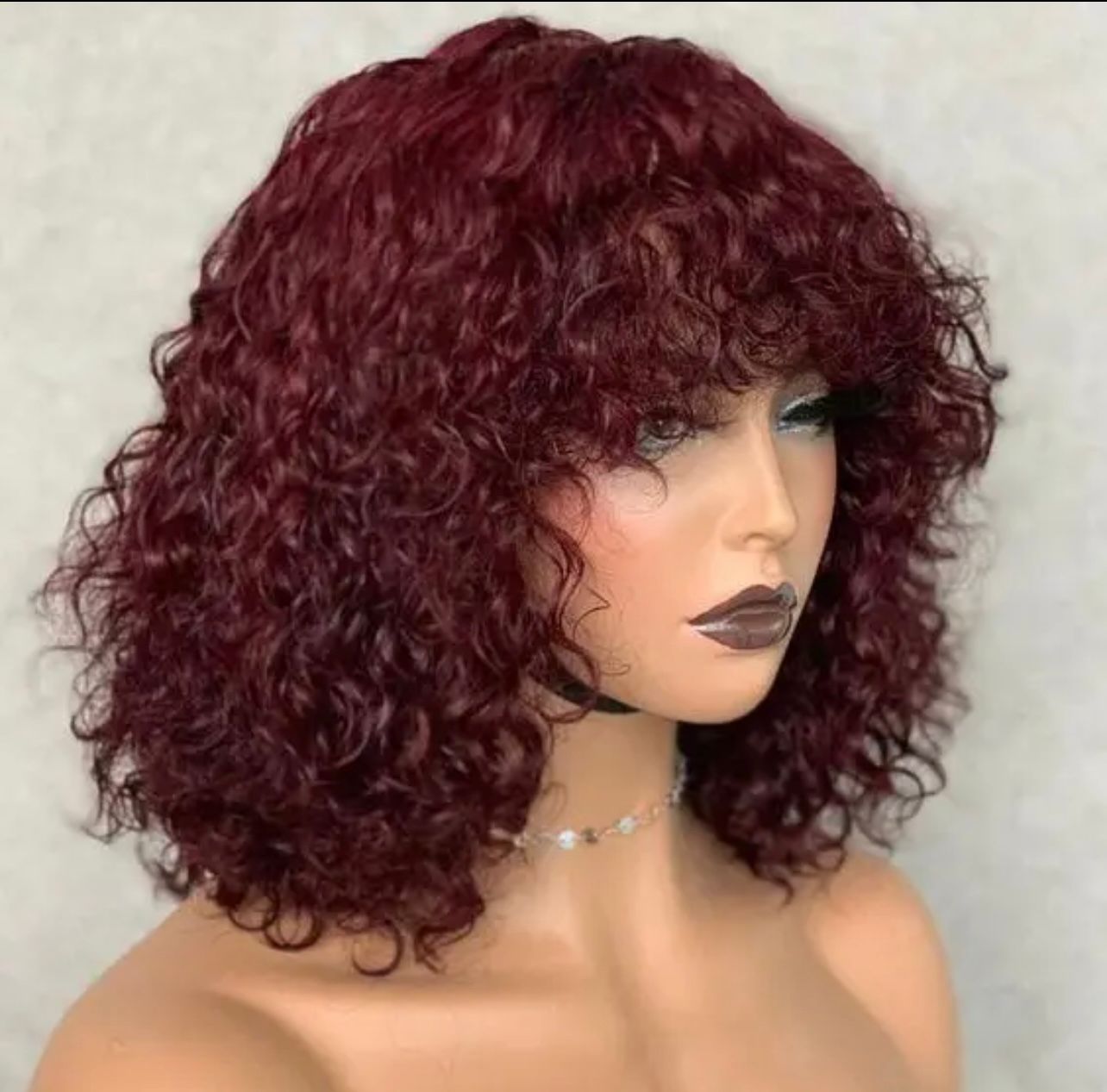 double drawn bang wig