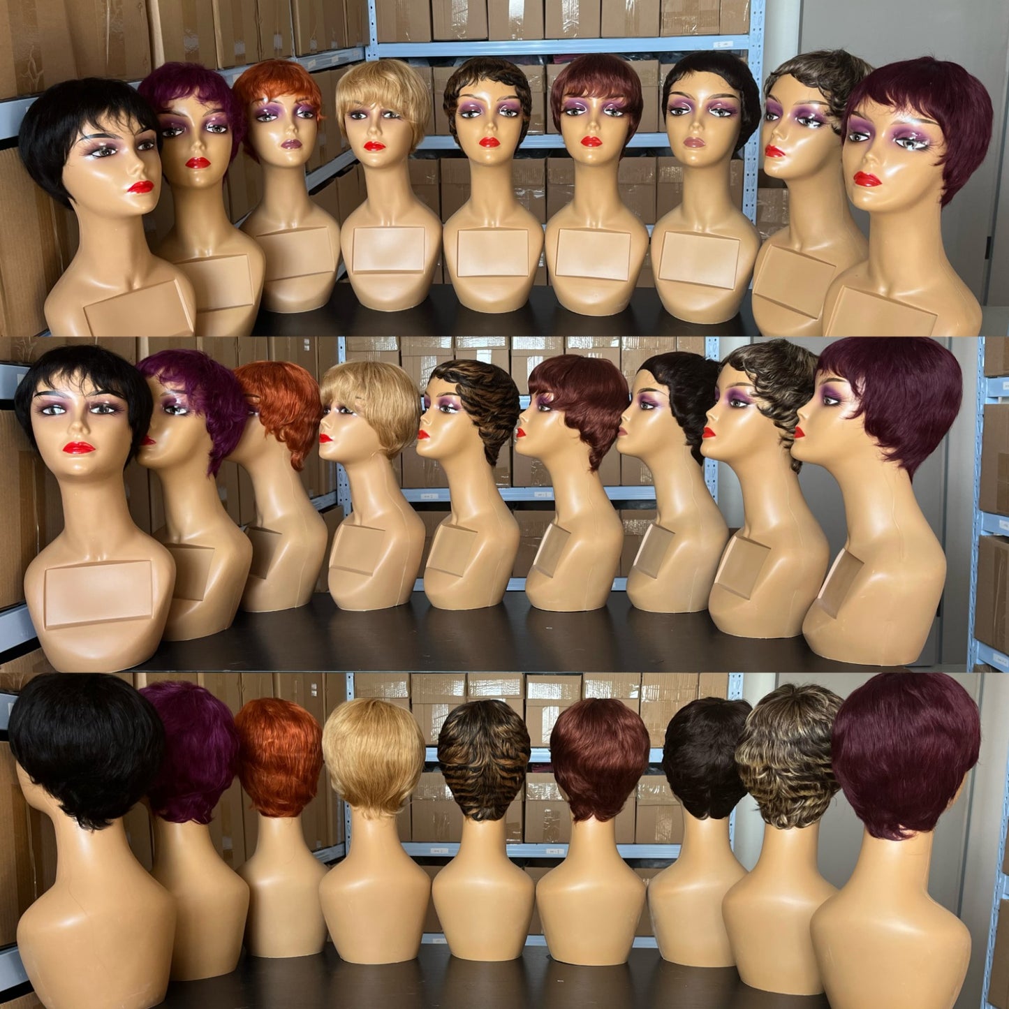 short pixie human wigs